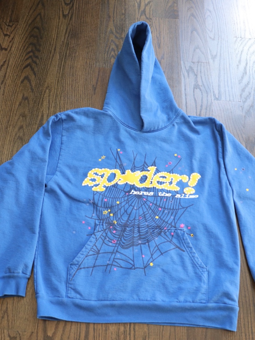 Sp5der TC Hoodie Blue Size: US L Young Thug Spider Gorpcore Streetwear Hypebeast
